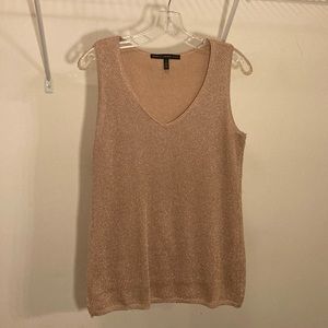 Never worn, gold, shimmery tank! Size S